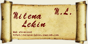 Milena Lekin vizit kartica